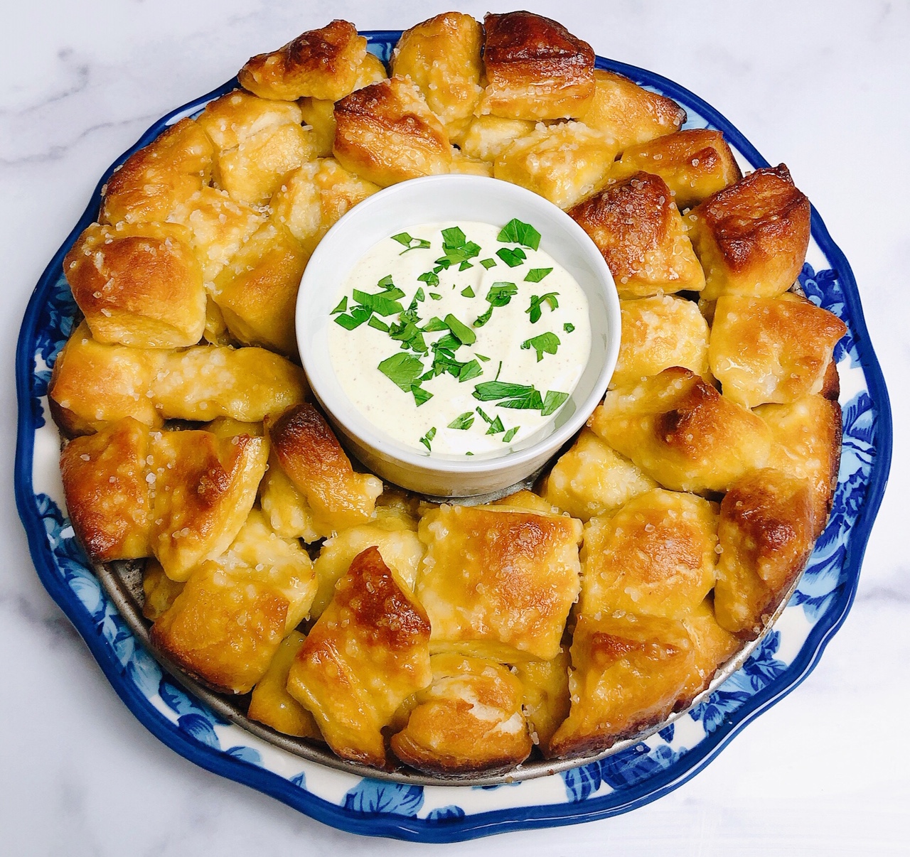 Pretzel Monkey Bread (with an Amazing Mustard Dip!) Heather Lucille's