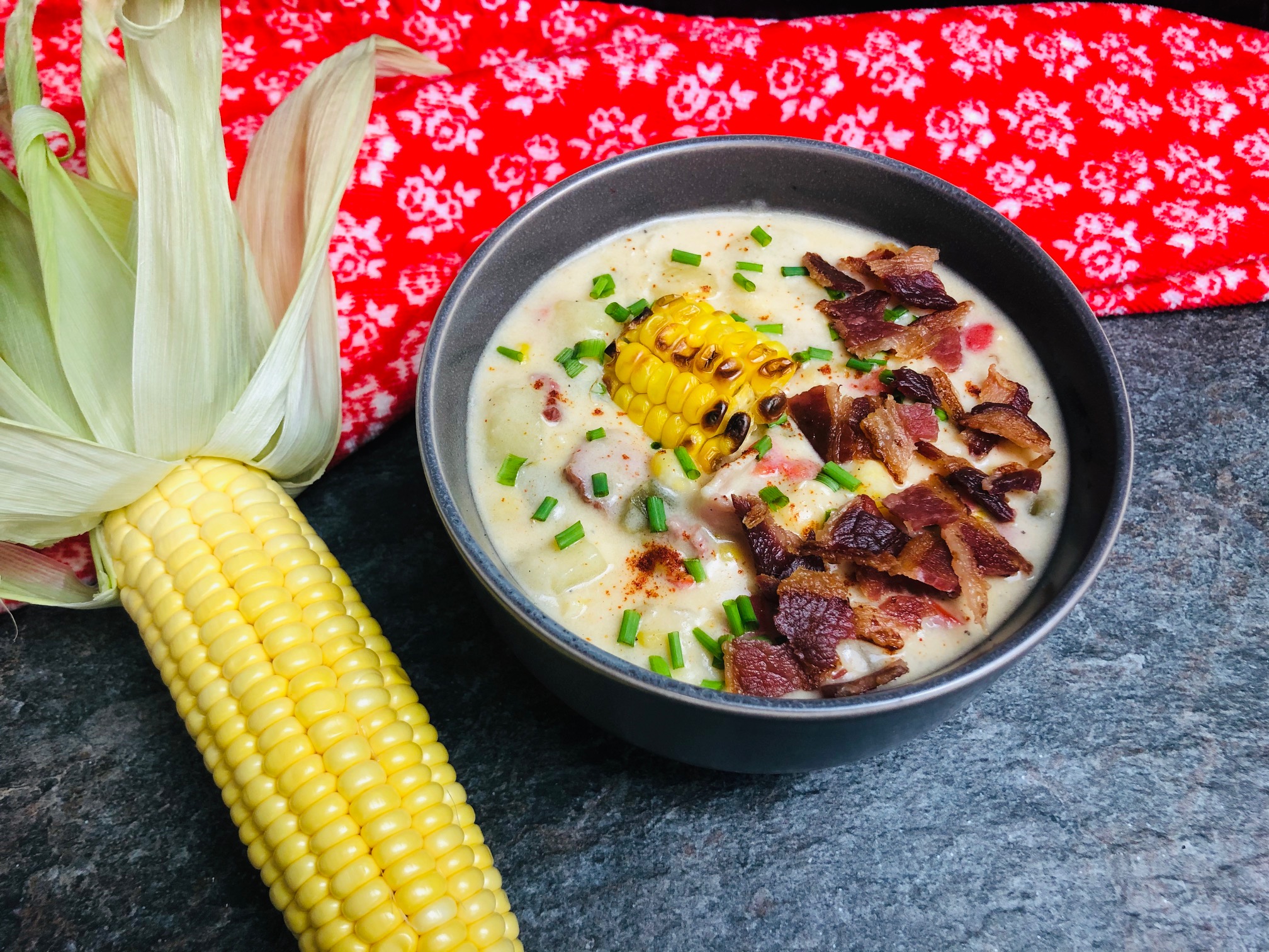 Smoky Corn Chowder (The BEST Flavor!) Heather Lucille's Kitchen
