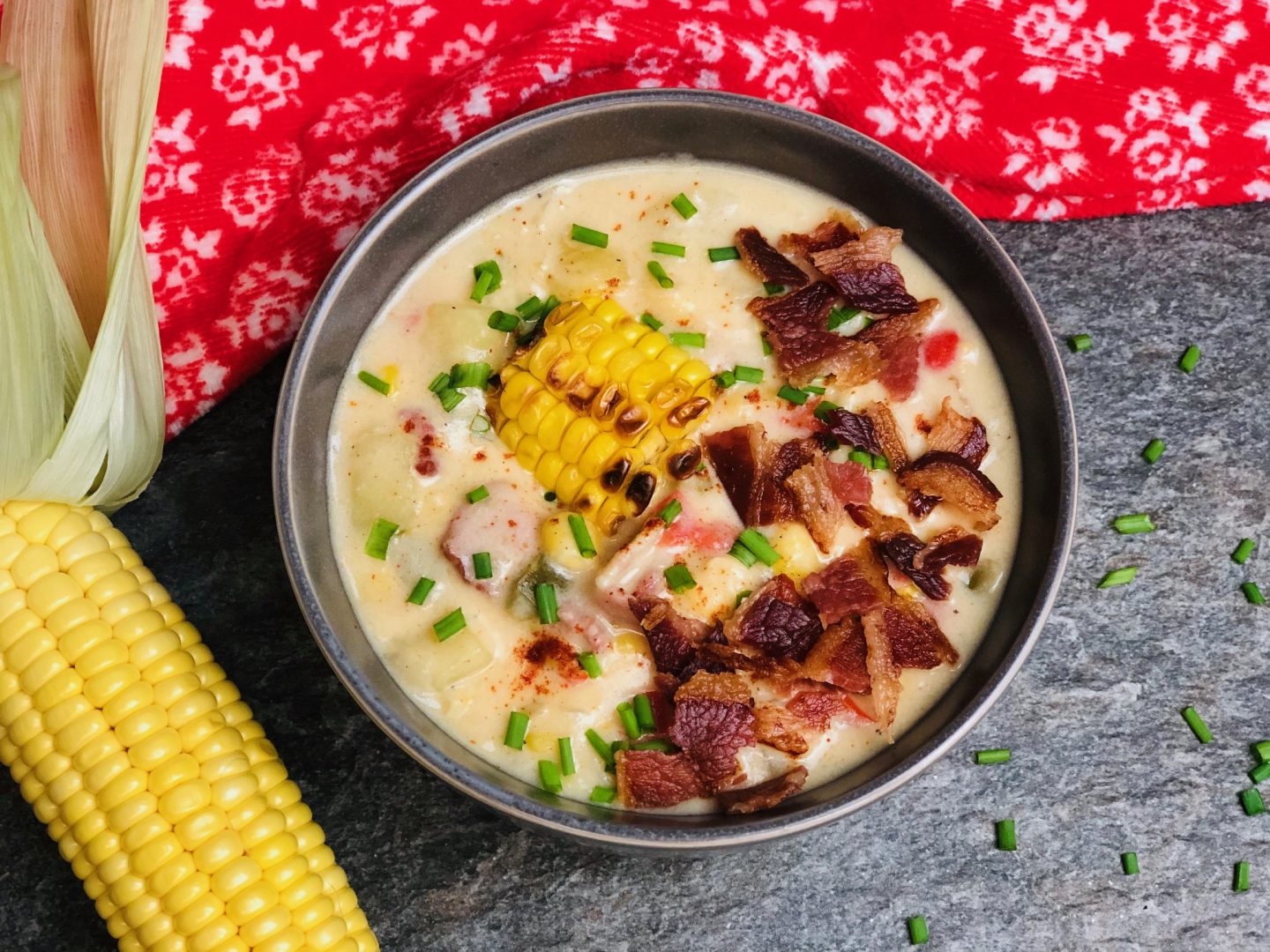 Smoky Corn Chowder (The BEST Flavor!) Heather Lucille's Kitchen