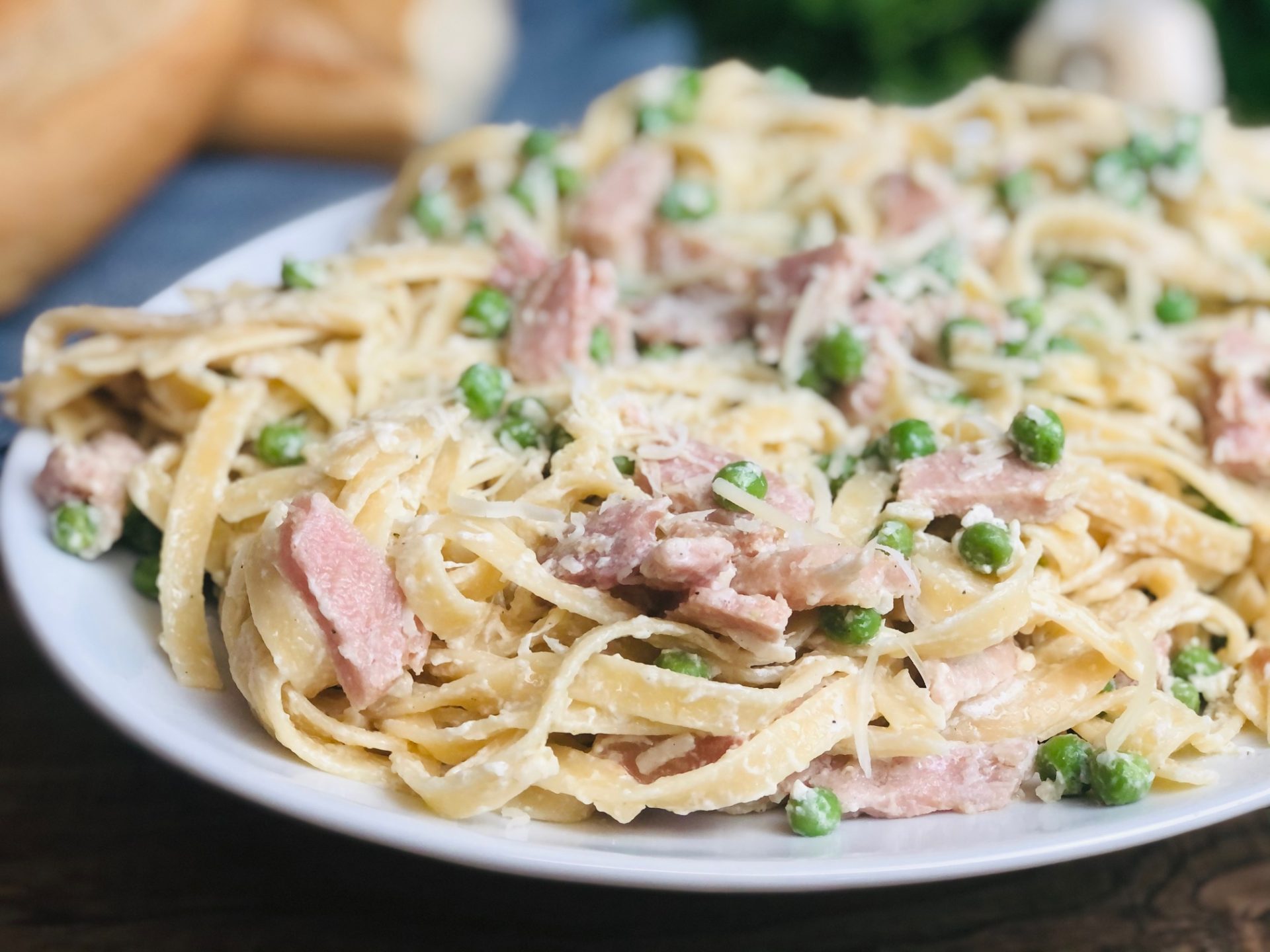 Ham-and-Pea-Fettuccine-Recipe